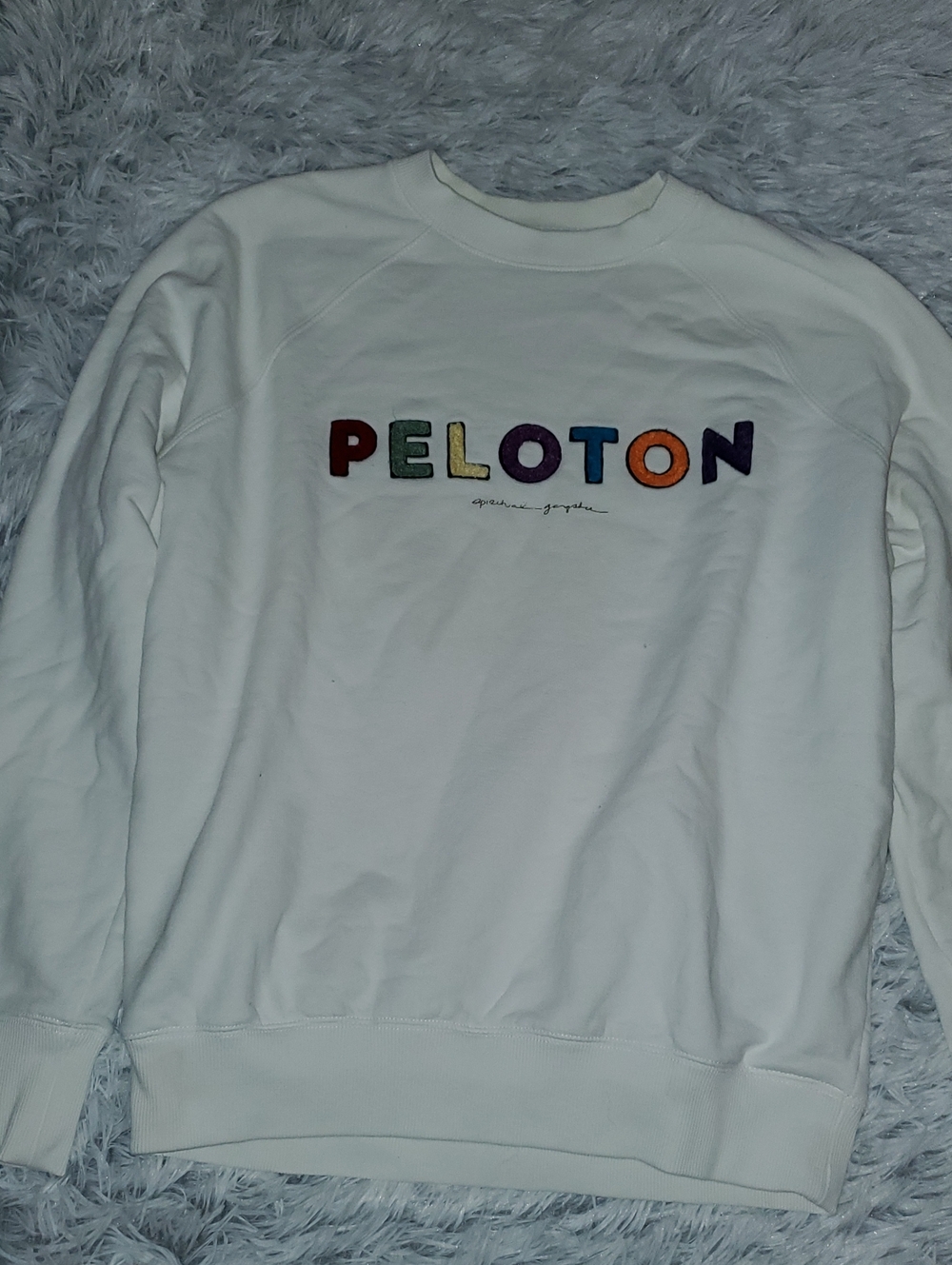 *Spiritual Gangster X Pelaton Cream Crewneck Sweatshirt*